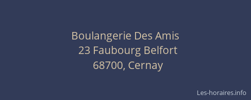 Boulangerie Des Amis