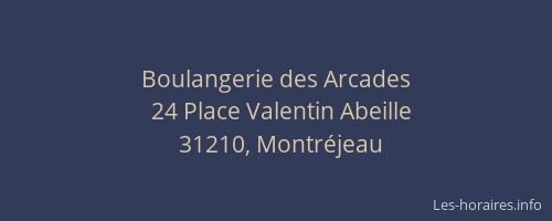 Boulangerie des Arcades