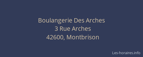 Boulangerie Des Arches