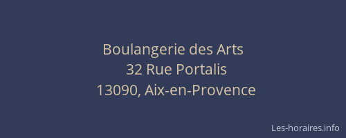 Boulangerie des Arts
