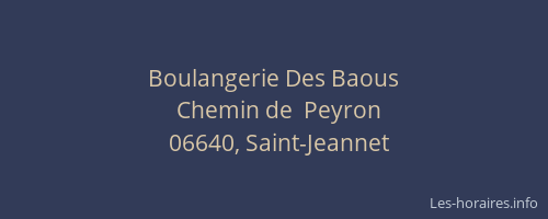 Boulangerie Des Baous
