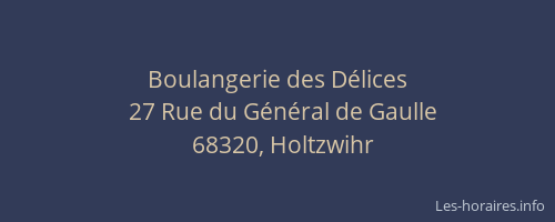 Boulangerie des D&eacute;lices