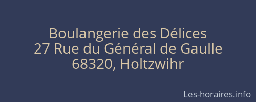 Boulangerie des Délices