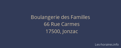 Boulangerie des Familles