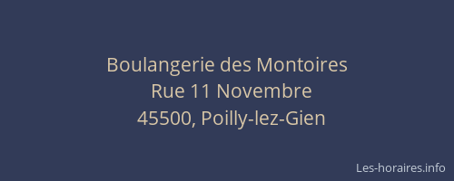 Boulangerie des Montoires