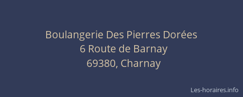 Boulangerie Des Pierres Dorées