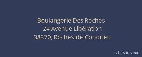 Boulangerie Des Roches