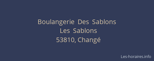 Boulangerie  Des  Sablons