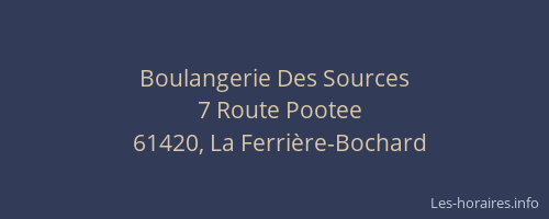 Boulangerie Des Sources