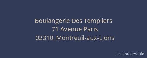 Boulangerie Des Templiers