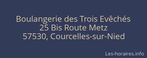 Boulangerie des Trois Evêchés