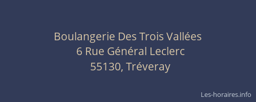 Boulangerie Des Trois Vall&eacute;es