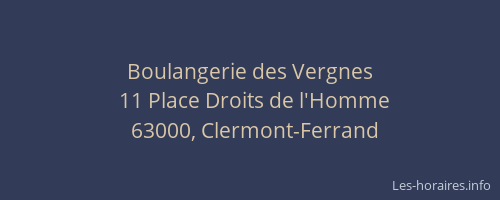 Boulangerie des Vergnes