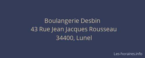 Boulangerie Desbin