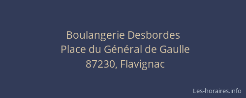 Boulangerie Desbordes