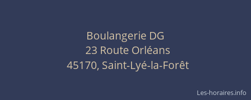 Boulangerie DG