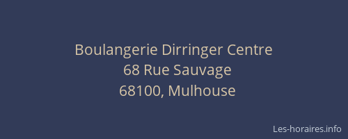 Boulangerie Dirringer Centre