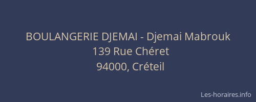 BOULANGERIE DJEMAI - Djemai Mabrouk