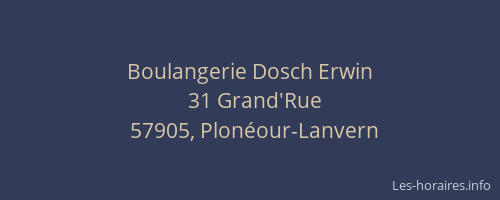 Boulangerie Dosch Erwin