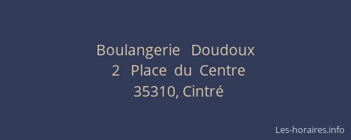 Boulangerie   Doudoux