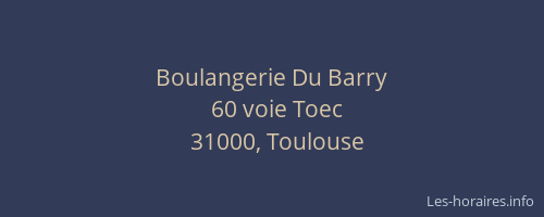 Boulangerie Du Barry
