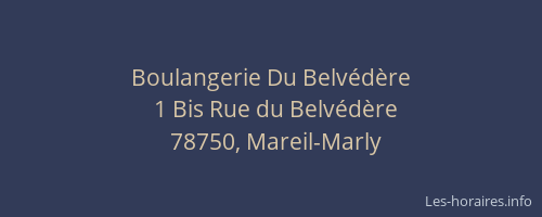 Boulangerie Du Belv&eacute;d&egrave;re