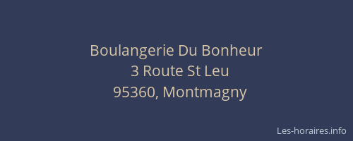 Boulangerie Du Bonheur