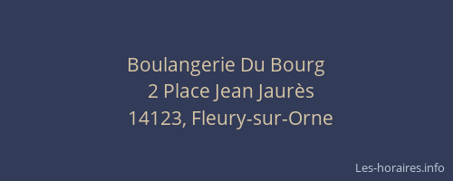 Boulangerie Du Bourg