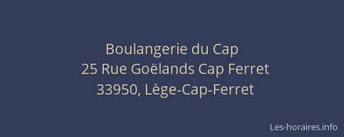 Boulangerie du Cap