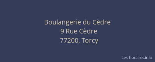 Boulangerie du Cèdre