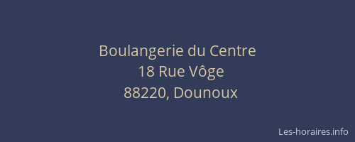 Boulangerie du Centre