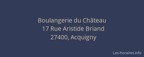 Boulangerie du Ch&acirc;teau