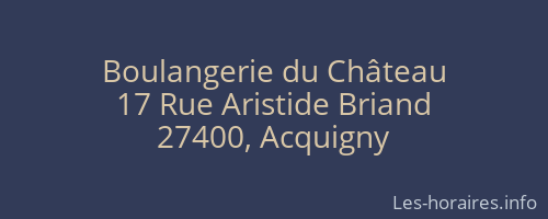 Boulangerie du Château