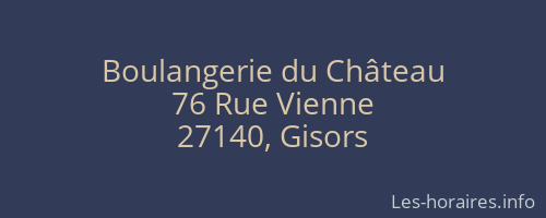 Boulangerie du Château