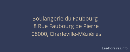 Boulangerie du Faubourg