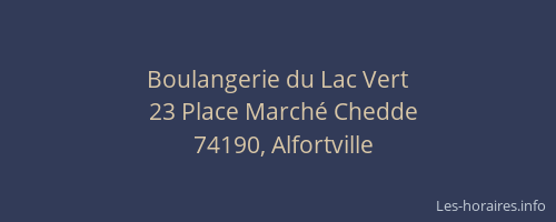 Boulangerie du Lac Vert