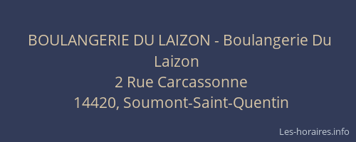 BOULANGERIE DU LAIZON - Boulangerie Du Laizon