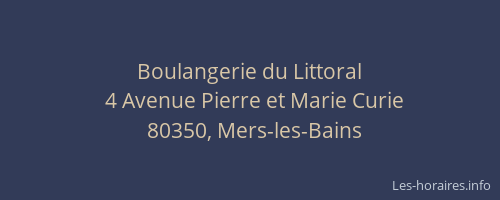 Boulangerie du Littoral