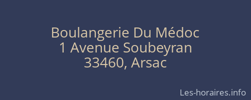 Boulangerie Du Médoc
