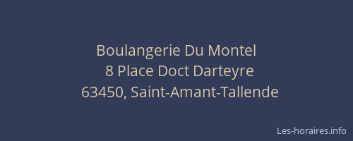 Boulangerie Du Montel