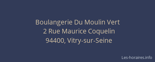 Boulangerie Du Moulin Vert