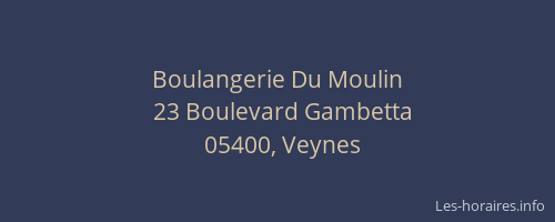 Boulangerie Du Moulin
