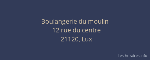 Boulangerie du moulin