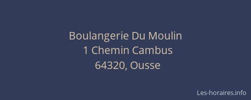 Boulangerie Du Moulin