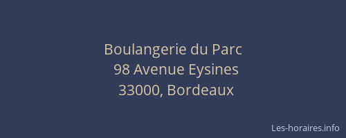 Boulangerie du Parc