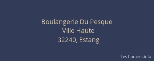 Boulangerie Du Pesque