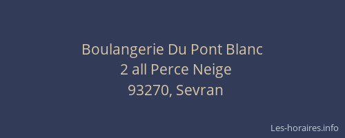 Boulangerie Du Pont Blanc