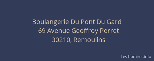 Boulangerie Du Pont Du Gard