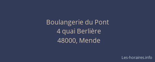 Boulangerie du Pont