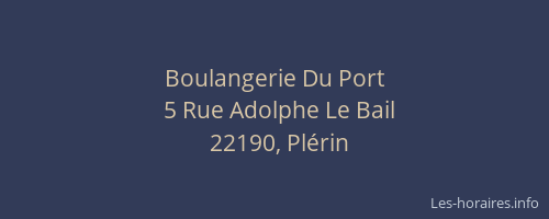 Boulangerie Du Port
